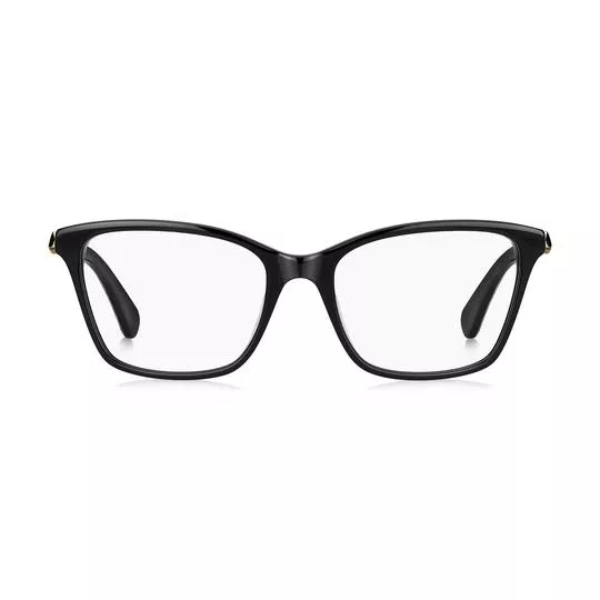 Armação Quadrada Para Óculos De Grau- Preta- Kate Spade