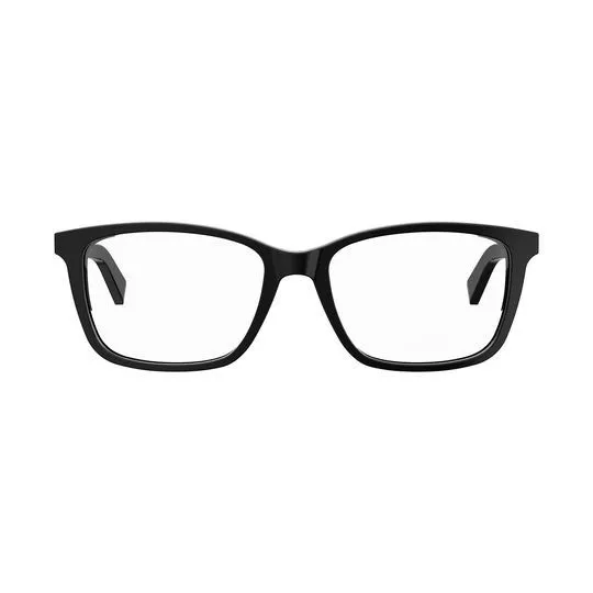 Armação Retangular Para Óculos De Grau- Preta- Love Moschino