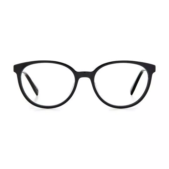 Armação Arredondada Para Óculos De Grau- Preta & Vermelho Escuro- Pierre Cardin
