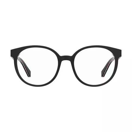 Armação Arredondada Para Óculos De Grau- Preta- Love Moschino