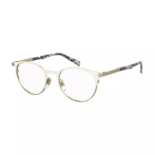 Armação Arredondada Para Óculos De Grau- Dourada & Preta- Levi's