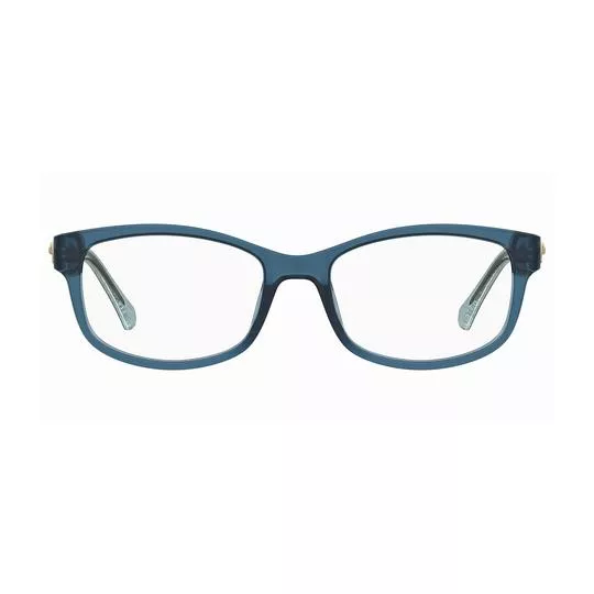 Armação Retangular Para Óculos De Grau- Azul & Azul Claro- Seventh Street