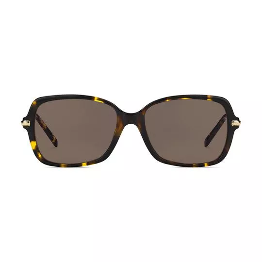 Óculos De Sol Quadrado- Preto & Amarelo Escuro- Pierre Cardin