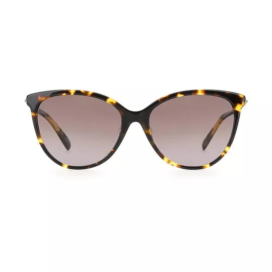 Óculos De Sol Arredondado- Preto & Amarelo- Pierre Cardin
