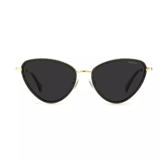 Óculos De Sol Gatinho- Preto & Dourado- Polaroid