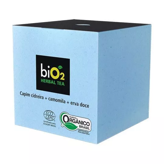 Chá Bio2 Herbal Tea- Capim Cidreira, Camomila & Erva Doce- 13 Sachês- Bio2organic