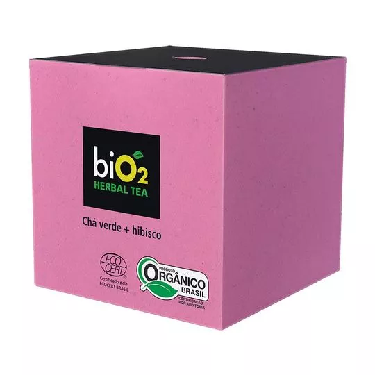 Chá Bio2 Herbal Tea- Chá Verde & Hibisco- 13 Sachês- Bio2organic