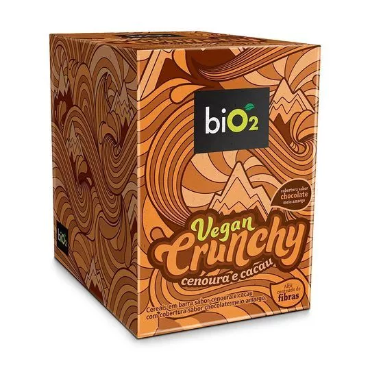 Vegan Crunchy- Cenoura & Cacau- 10 Unidades- BiO2 Organic