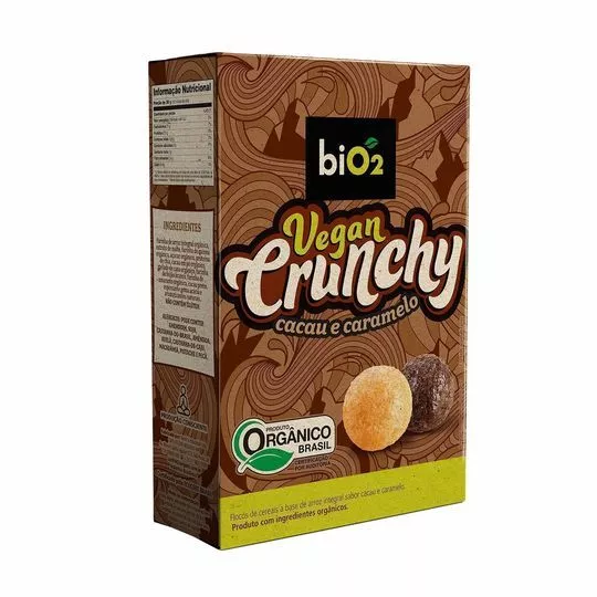 Vegan Crunchy- Cacau & Caramelo- 200g- BiO2 Organic