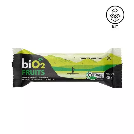 Barras Bio2 Fruits- Banana & Abacaxi- 12 Unidades- BiO2 Organic