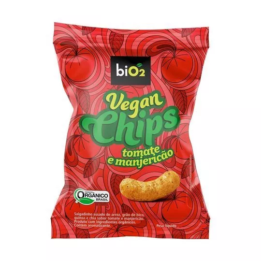 Vegan Chips- Tomate & Manjericão- 40g- BiO2 Organic