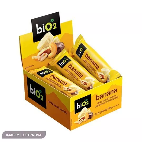 Barras Bio2 7Nuts- Banana- 12 Unidades- BiO2 Organic