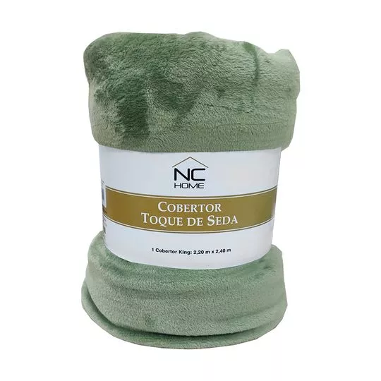Cobertor Toque De Plumas Solteiro- Verde Claro- 150x220cm