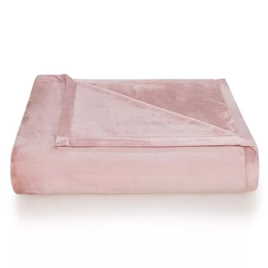Cobertor Toque De Luxo Solteiro- Rosa Claro- 150x240cm- Europa