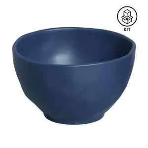 Jogo De Bowls Orgânico<BR>- Azul Marinho<BR>- 6Pçs<BR>- 558ml<BR>- Porto Brasil