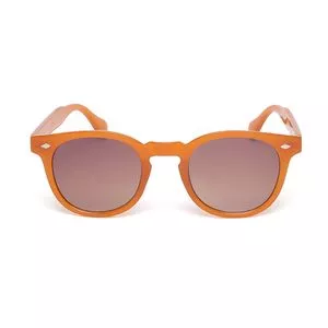 Óculos De Sol Arredondado<BR>- Incolor & Preto
