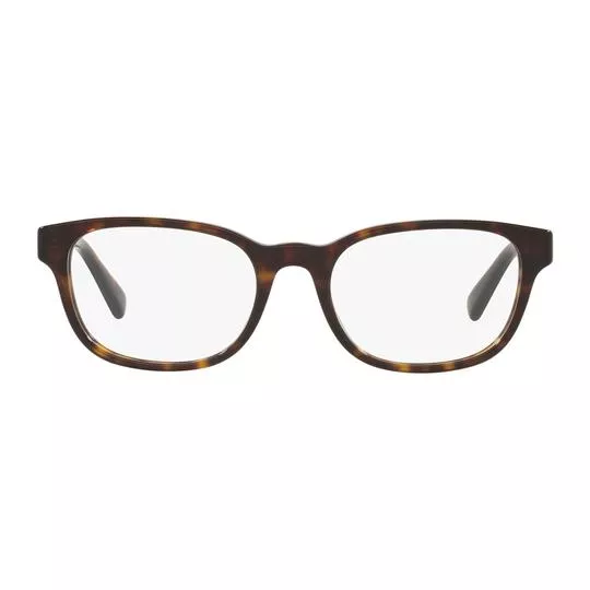 Armação Retangular Para Óculos De Grau- Marrom Escuro & Amarelo Escuro- Polo-Ralph-Lauren