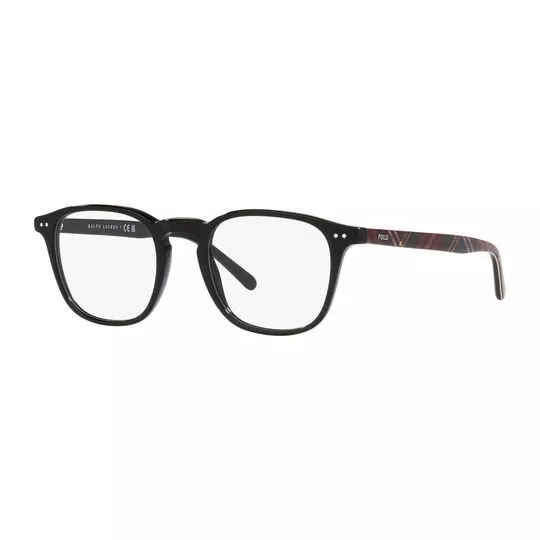 Armação Quadrada Para Óculos De Grau- Preta & Marrom Escuro- Polo-Ralph-Lauren
