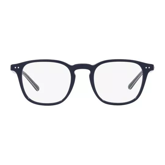 Armação Quadrada Para Óculos De Grau- Azul Marinho- Polo-Ralph-Lauren