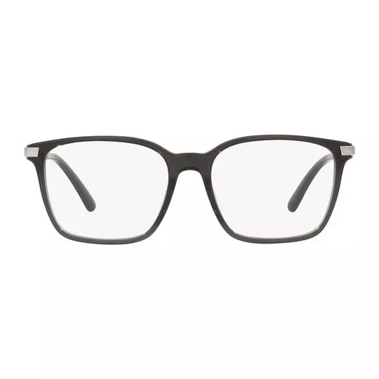 Armação Quadrada Para Óculos De Grau- Preta & Cinza- Polo-Ralph-Lauren