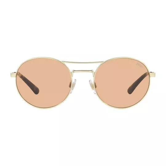 Óculos De Sol Aviador- Bege & Dourado- Polo-Ralph-Lauren