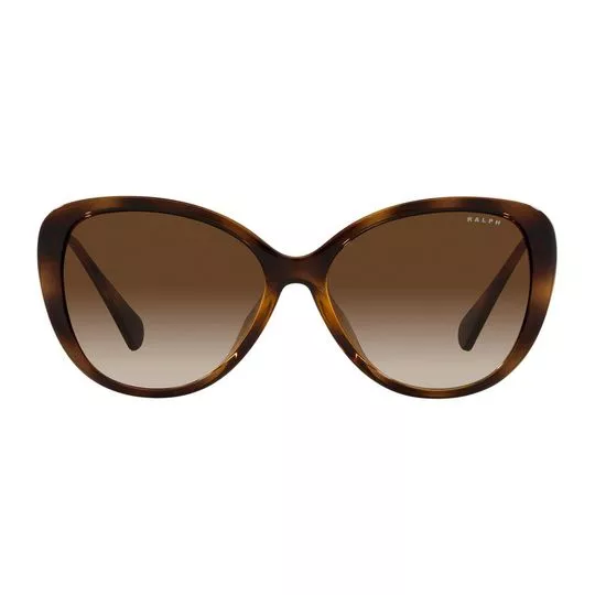 Óculos De Sol Quadrado- Marrom & Preto- Ralph