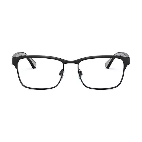 Armação Retangular Para Óculos De Grau- Preta Exchange- Emporio Armani