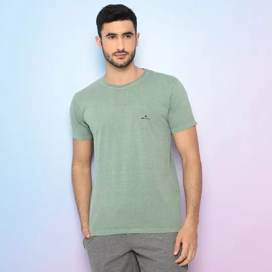 Camiseta Com Logo- Verde Claro- Uccelli