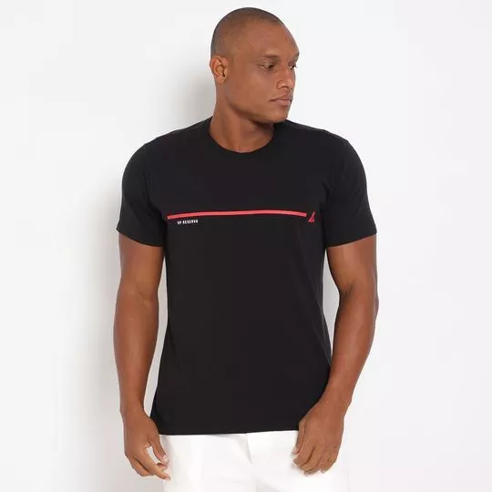 Camiseta Vip Reserva®- Preta & Vermelha