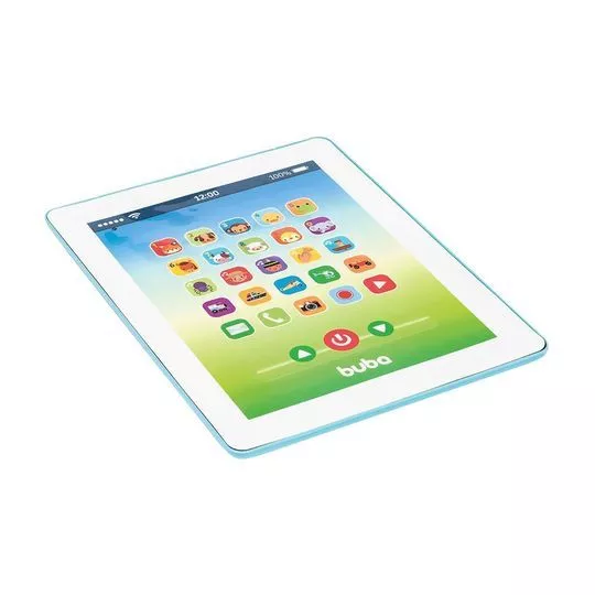 Tablet Buba- Branco & Azul- 24x18,5x1,5cm- Buba