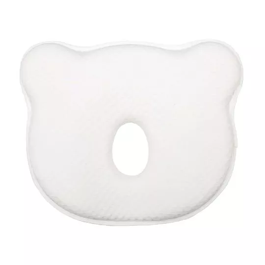 Travesseiro Urso- Branco- 21x26x3,5cm- Buba