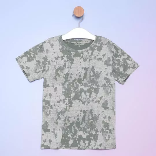 Camiseta Abstrata- Cinza & Cinza Escuro- Pequena Mania