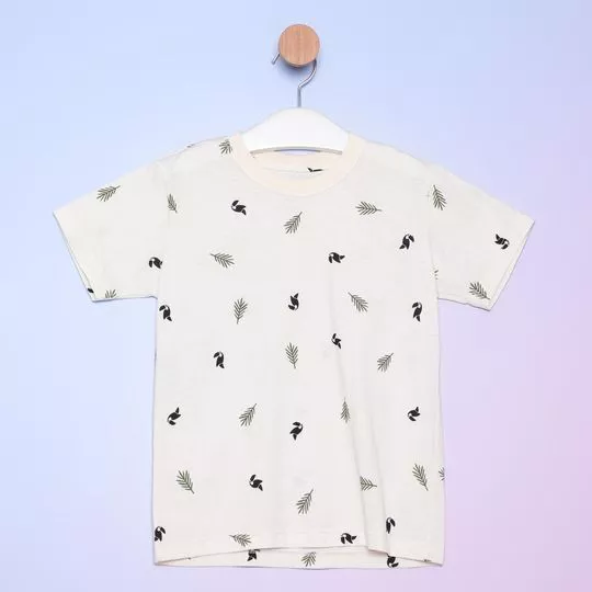Camiseta Tucano- Branca & Preta- Pequena Mania