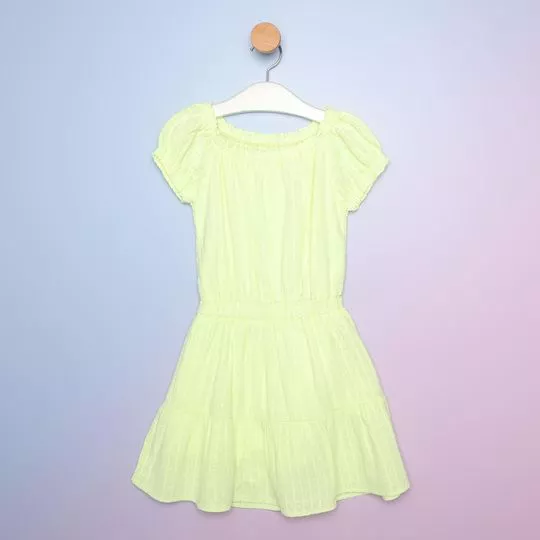 Vestido Texturizado- Verde Limão- Pequena Mania
