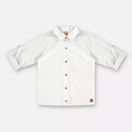 Camisa Texturizada- Branca- Up Baby