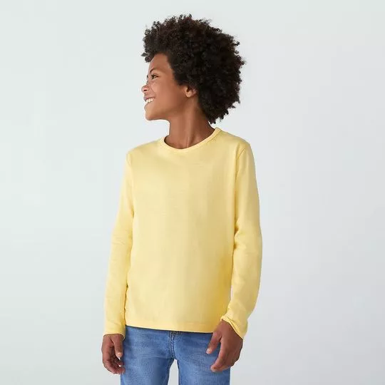 Camiseta Básica- Amarelo Claro