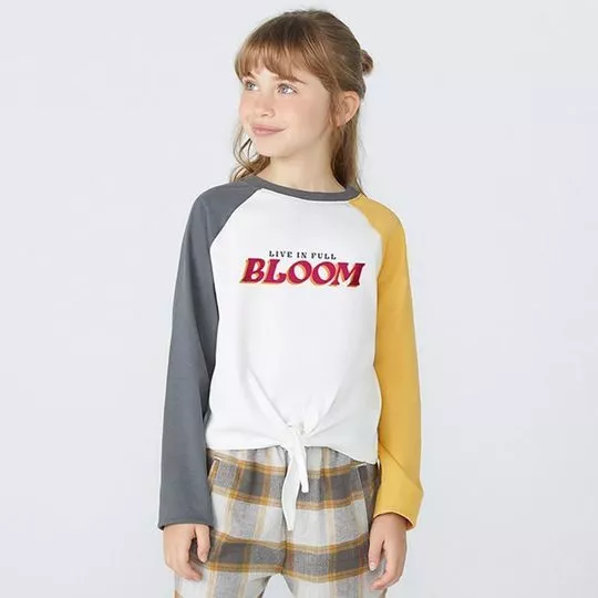 Blusa Bloom- Branca & Amarela