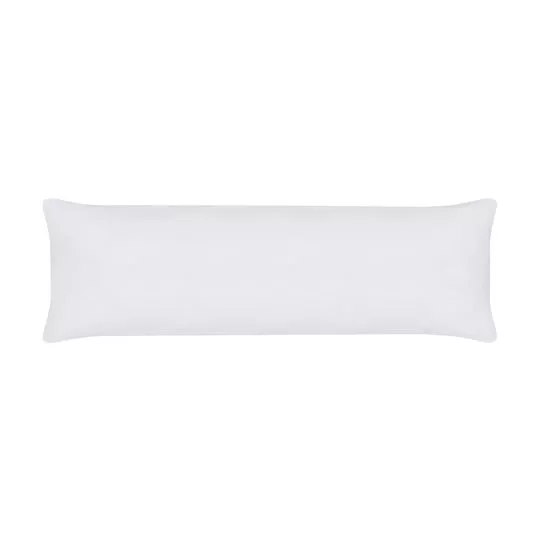 Travesseiro Em Percal- Branco- 130x45cm- 200 Fios- Naturalle Fashion