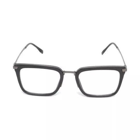 Armação Quadrada Para Óculos De Grau- Preta & Chumbo