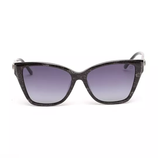 Óculos De Sol Gatinho- Preto & Azul Escuro