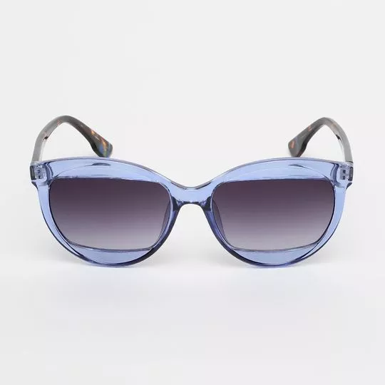 Óculos de Sol Arredondado- Preto & Azul