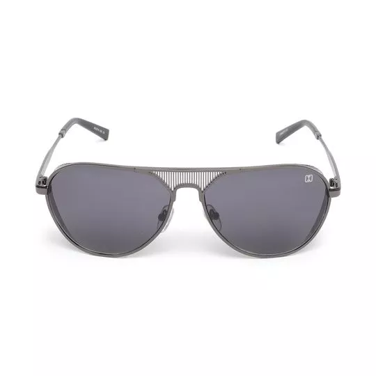 Óculos De Sol Aviador- Preto & Chumbo