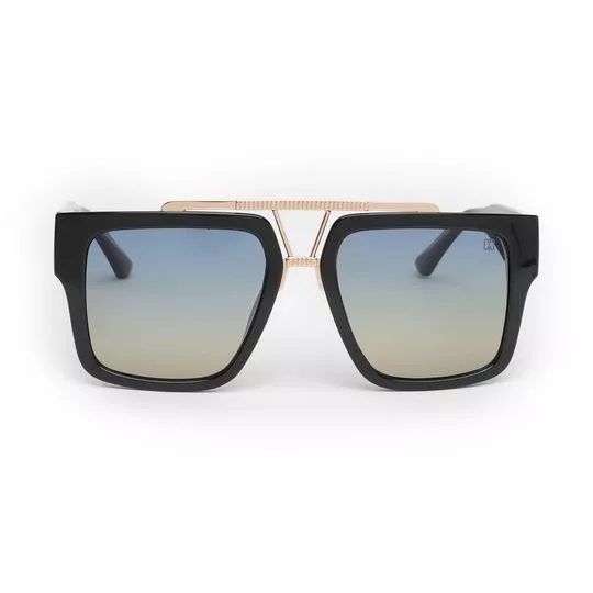 Óculos De Sol Aviador- Preto & Dourado