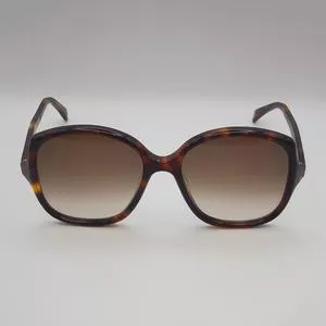 Óculos De Sol Arredondado<BR>- Marrom Escuro & Marrom<BR>- Celine