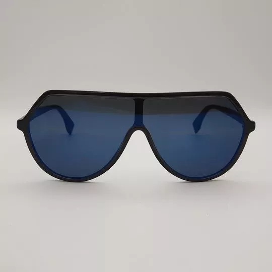 Óculos De Sol Máscara- Preto & Azul Marinho- Fendi