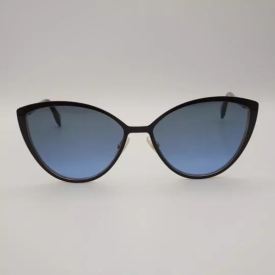 Óculos De Sol Gatinho- Preto & Azul- Fendi