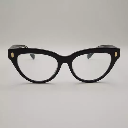 Armação Gatinho Para Óculos De Grau- Preto- Fendi