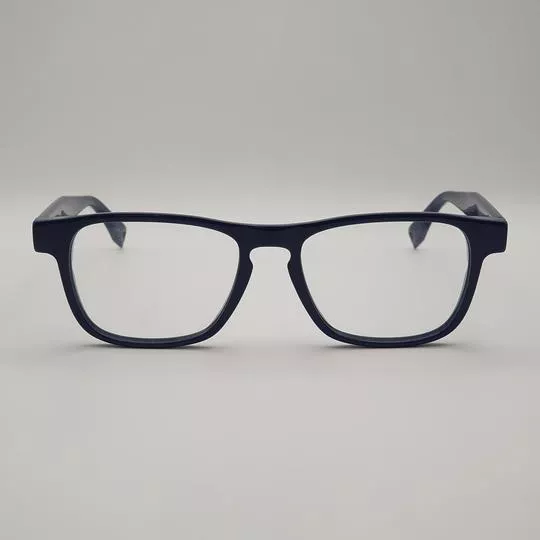 Armação Retangular Para Óculos De Grau- Azul Marinho- Fendi