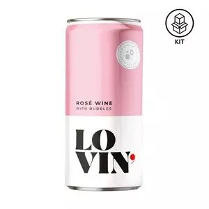 Vinho Em Lata Rosé Frisante Suave<BR>- Moscato Branco, Moscato Giallo & Moscato De Hamburgo<BR>- Brasil<BR>- 4 Unidades<BR>- Lovin