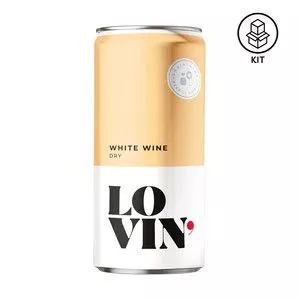 Vinho Em Lata Branco Seco<BR>- Moscato & Malvasia<BR>- Brasil<BR>- 4 Unidades<BR>- Lovin